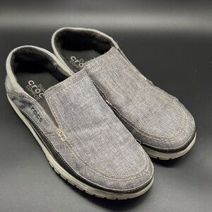 CROCS Santa Cruz Men's Dark Gray/Black Slip-On Loafers Sz 10